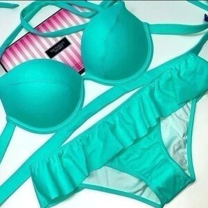 Victoria's Secret Turquoise Bikini with Ruffle